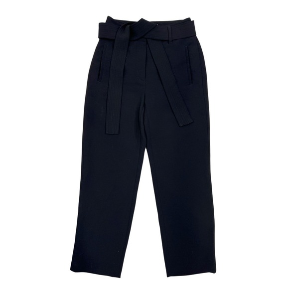 Wilfred Pants - Wilfred | Geneva Crepe Tie Waist Black Dress Pants Size 0 Capsule Wardrobe